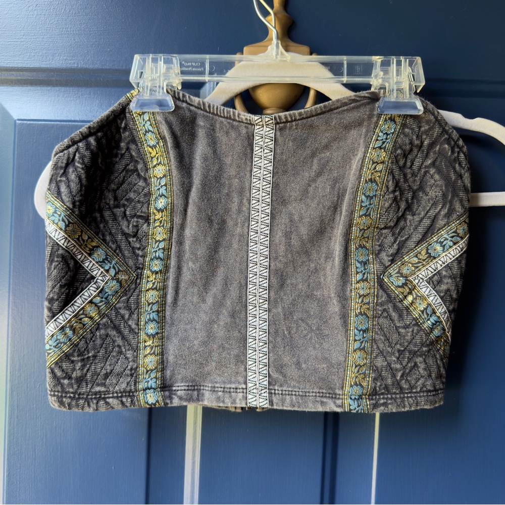 Urban Outfitters nwot {small} grey bustier bandeau top